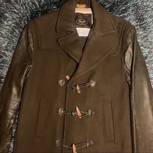 ZARA Wool Faux Leather Coat